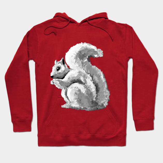 Black and White Squirrel Hoodie by mailsoncello